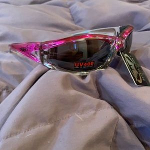 Pink Motorcycle wraparound sunglasses